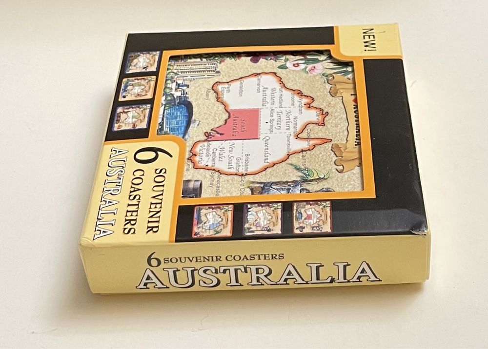 Podkładki podstawki pod kubek souvenir Australia 6 szt.