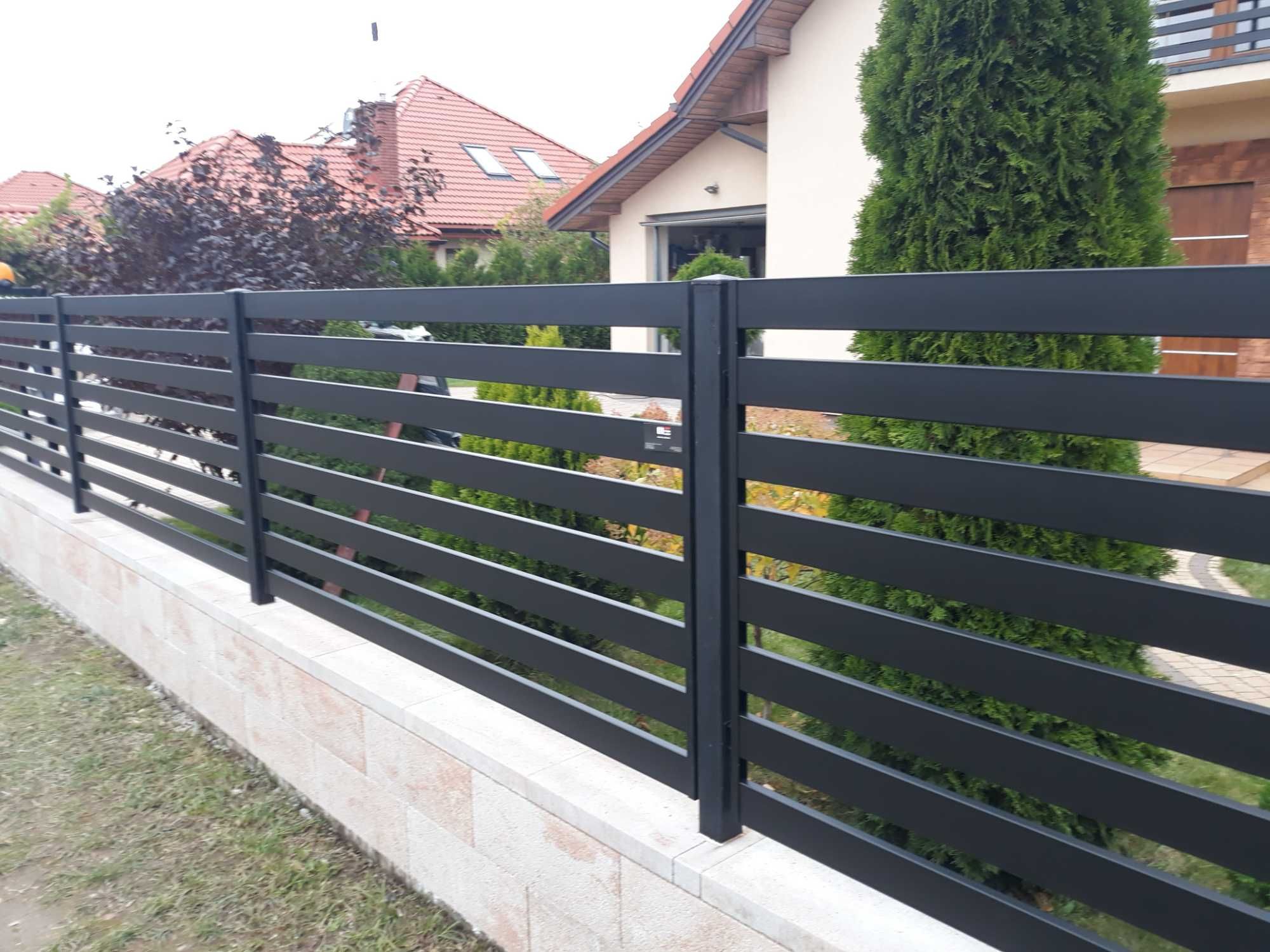 .. Przęsło 120x200cm, ogrodzenie palisadowe, nowoczesne