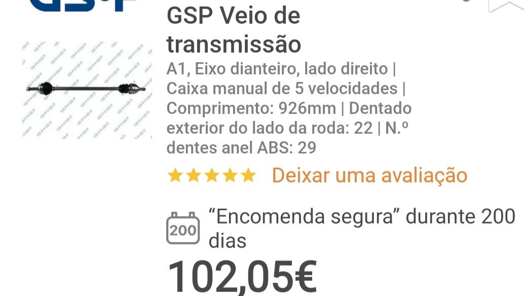 Transmissão Opel Corsa B Nova em caixa