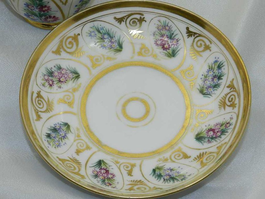 Kolekcjonerska wiekowa ręcznie malowana filiżanka  Francja XIXw.