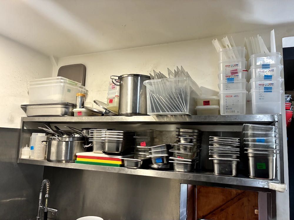 Recheio de cozinha de snack bar