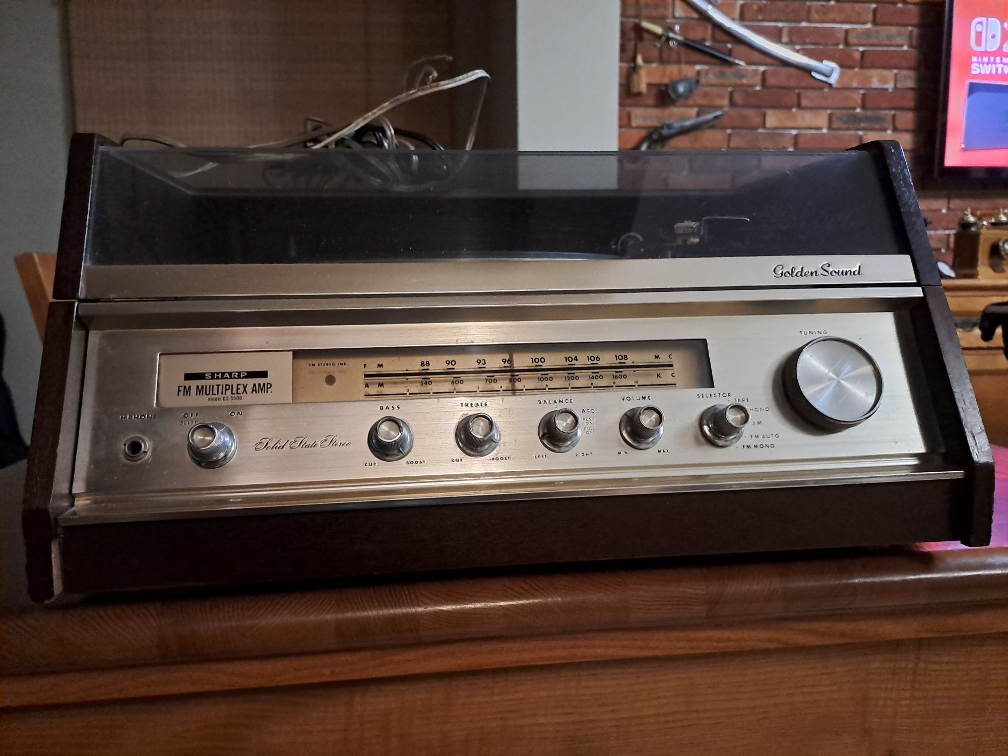 Gramofon kombaj lampowy Sharp FM MULTIPLEX AMP GS-5500