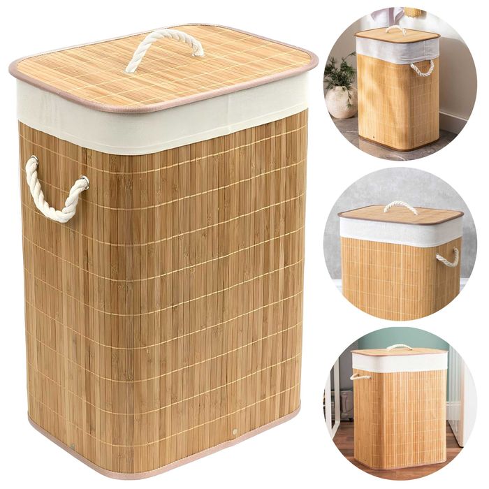 kosz bambusowy do łazienki, na bieliznę, na zabawki