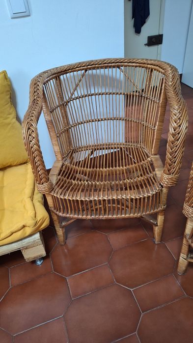 Cunjunto cadeiras em verga