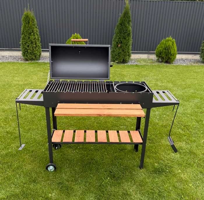 Мангал 5 мм посилений з решіткою та підставкою під казан! Мангал-гриль