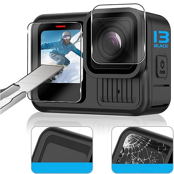 Szkło Hartowane Tech-Protect Glass Fit+ 2-Set Gopro Hero 9 / 10 / 11 /