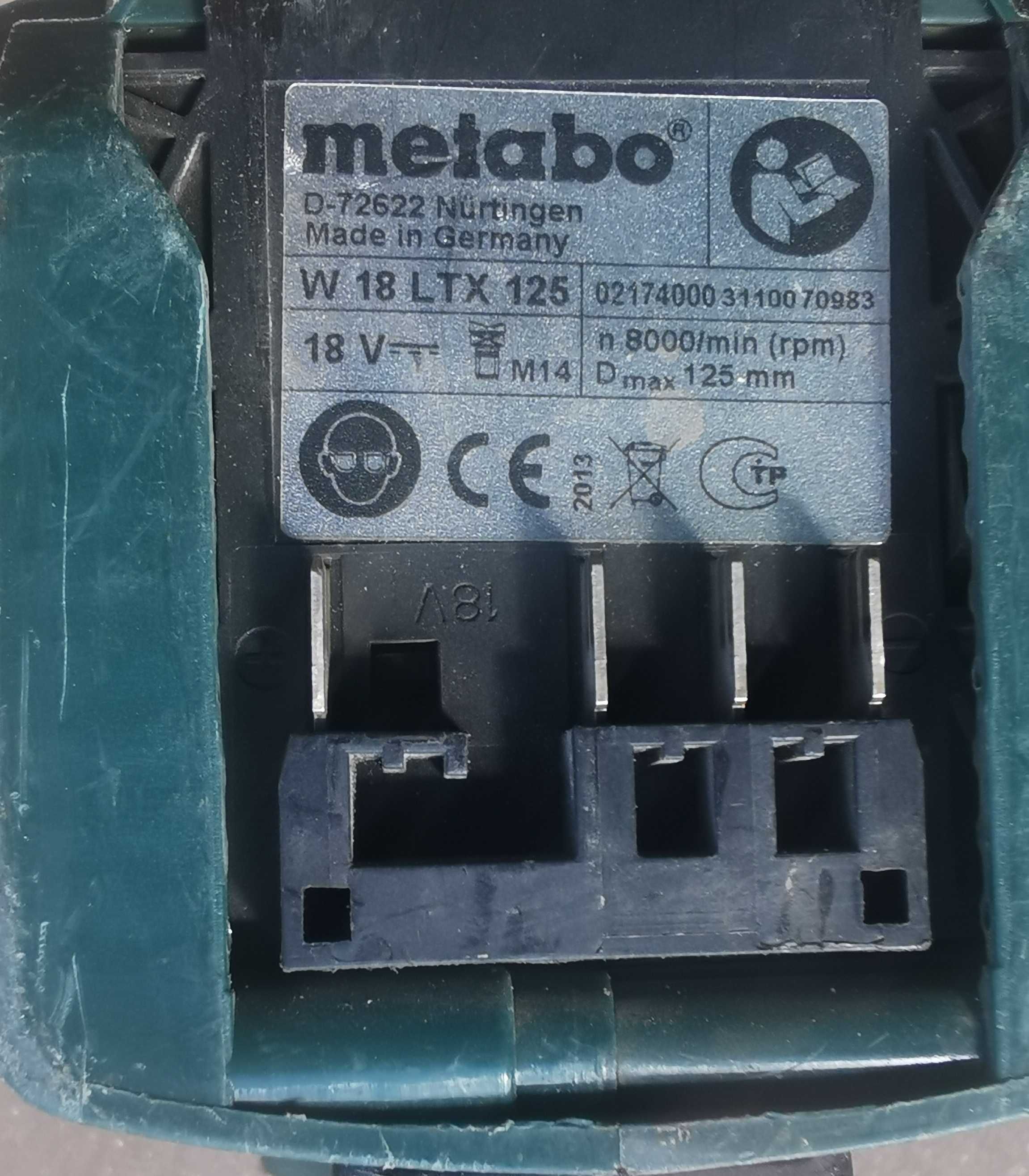 Szlifierka kątowa akumulatorowa Metabo W18LTX125