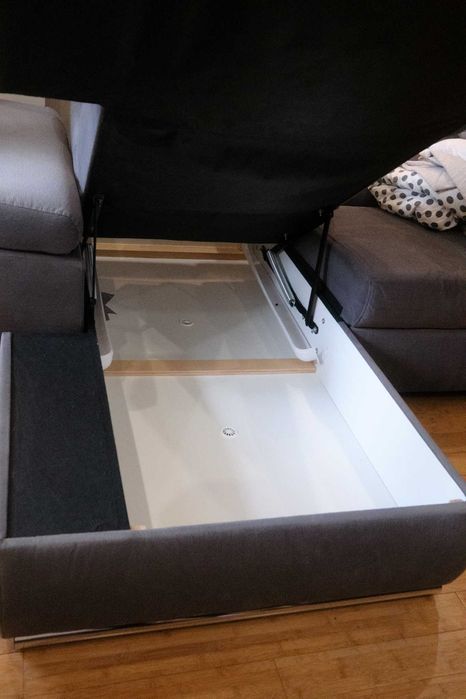 3 letnia kanapa narożna BRW Lizbona I z funkcją spania i skrzynią