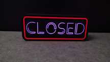 Lampka dekoracyjna nocna CLOSED Neon znak LED HIT