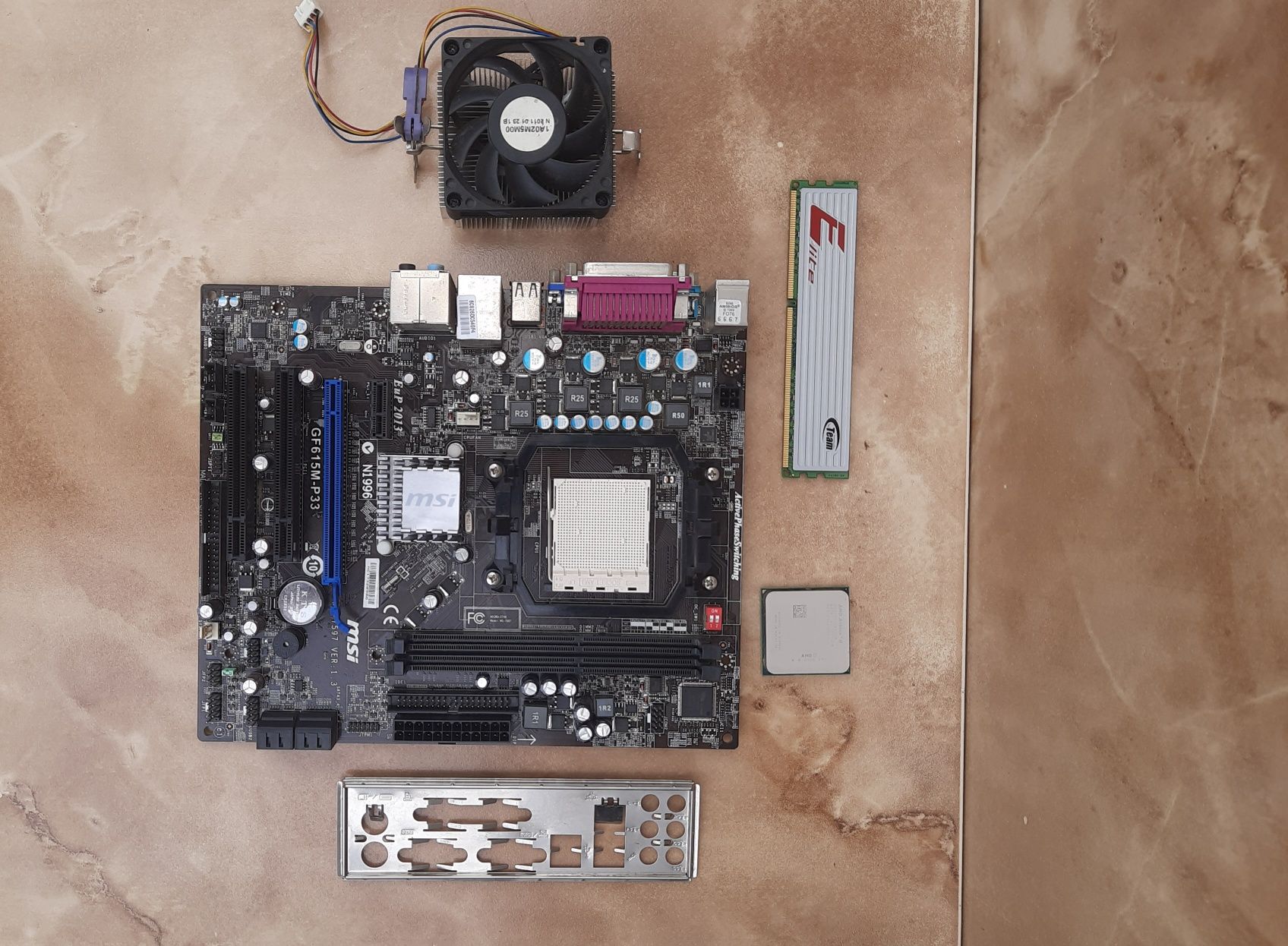 Комплект MSI GF615M-P33 + Athlon II X2 + DDR3 + кулер
