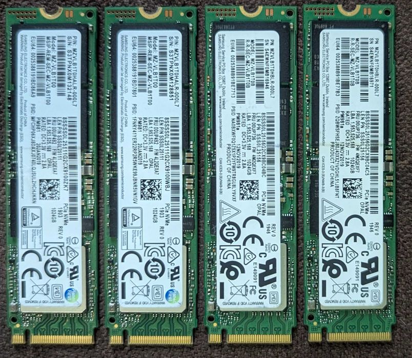 SSD M2 NVME Pcie 3.0/4.0. (256-512-1TB)