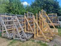 Stojak Drewniany do Okien Drzwi, Paleta Duża 120 cm - 500cm Długości