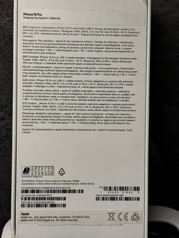iPhone 15 PRO 128 GB-naturalny tytan,MediaMarkt Polska