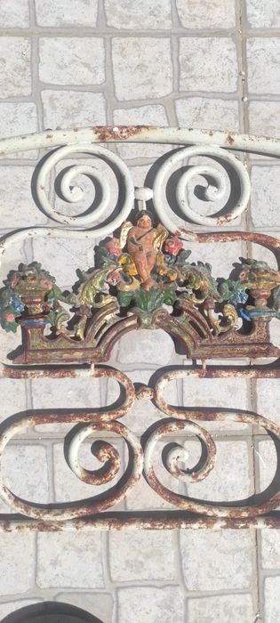 Armação de cama de ferro vintage - restauro