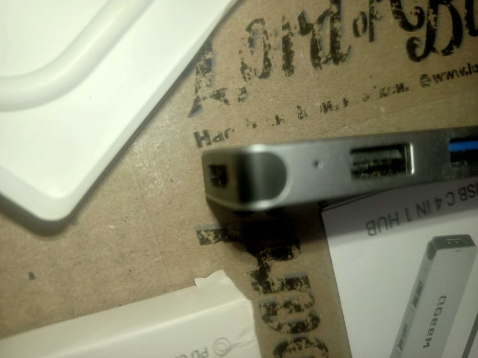 USB-C Hub 4в1 QGeem ЮСБ-С Хаб HDMI, 2USB-A, PD USB-C