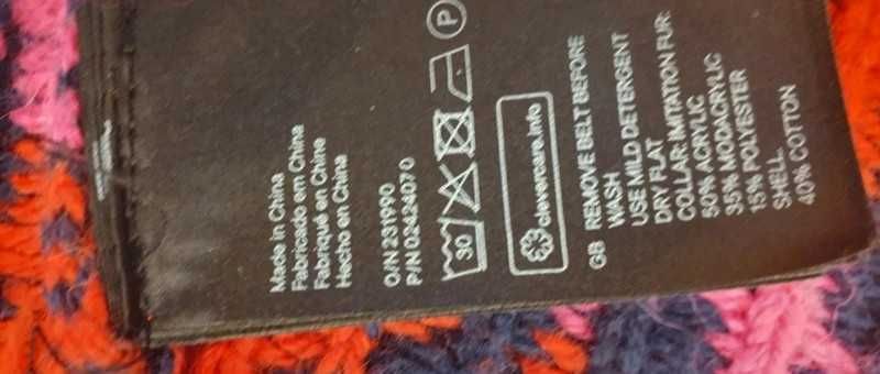 Gruba ciepła kamizelka bezrękawnik etniczna z alpaką H&M L