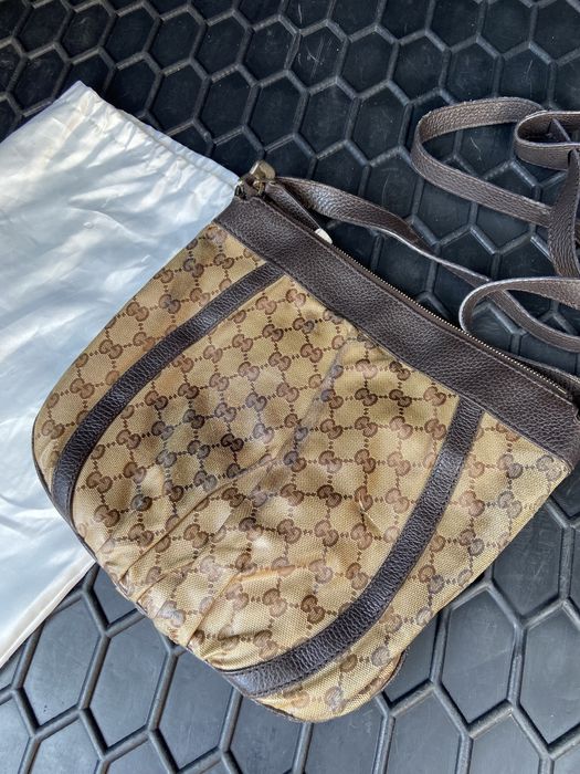 оригінальна сумка Gucci Canvas hobo bag гуччи