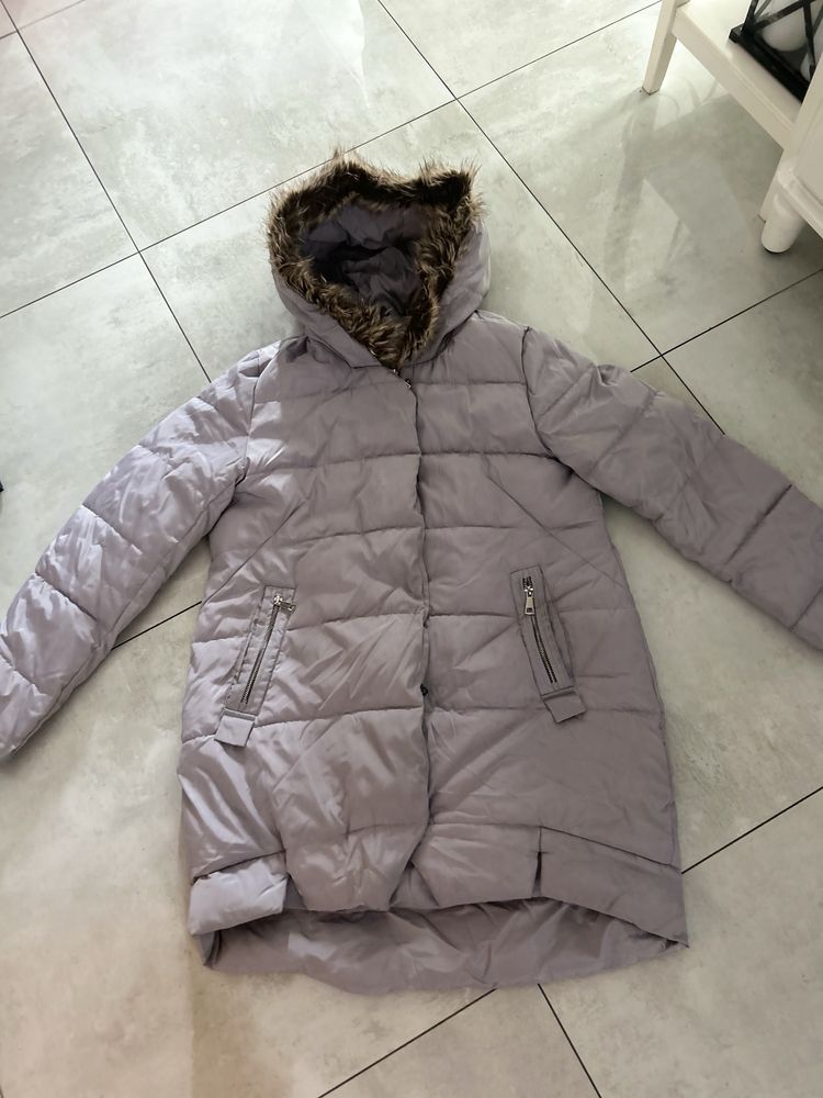 Kurtka zimowa damska r 42 popiel