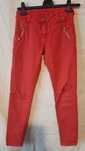 Spodnie jeans czerwone rozmiar XS