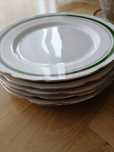 Talerze śniadaniowe Ćmielów porcelana eksportowa 6 sztuk komplet