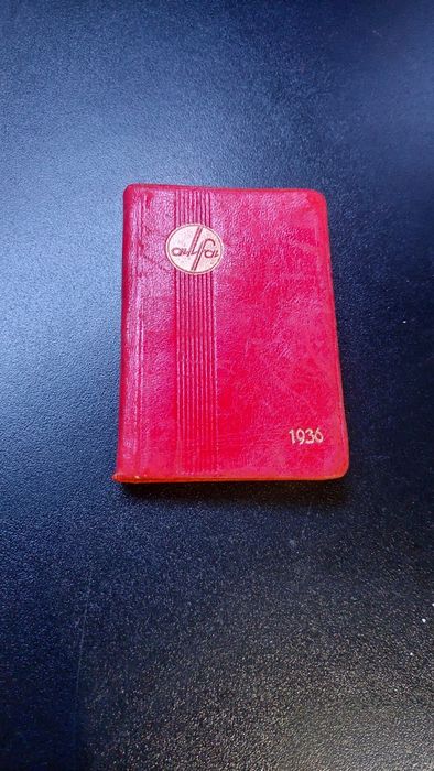 Stary przedwojenny kalendarz kieszonkowy 1936rok