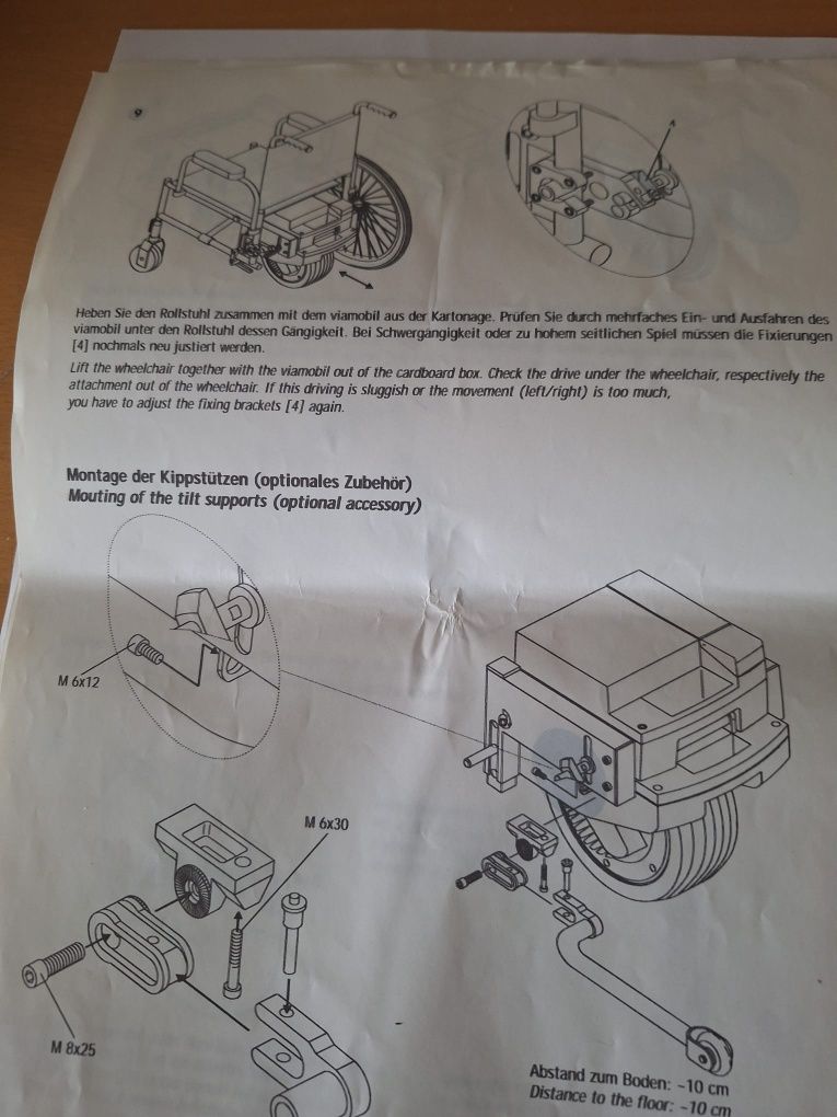 Napęd do wózka inwalidzkiego viamobil v15