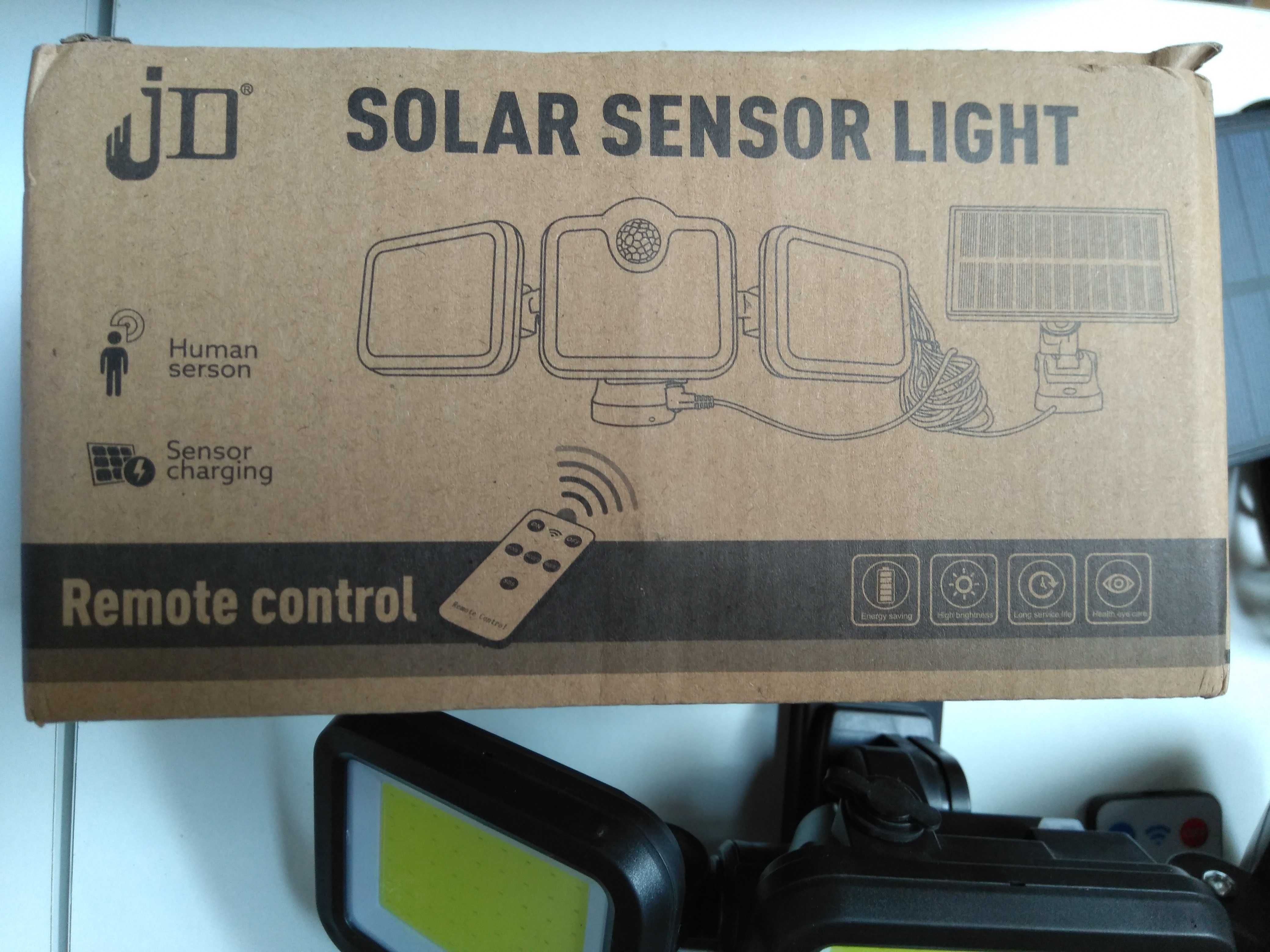 Candeeiro Led, painel solar, sensor de movimento.