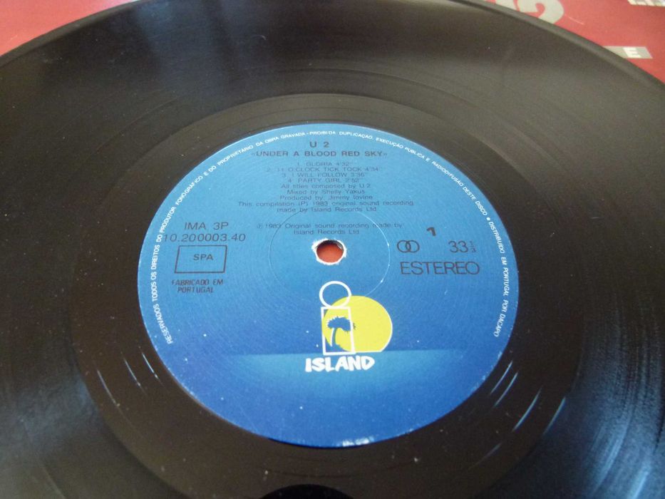 Lp vinil 33 rpm U2 live under a blood red sky