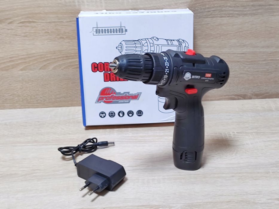 Wkrętarka bitro 12v bezprzewodowa cordless drill akumulatorowa