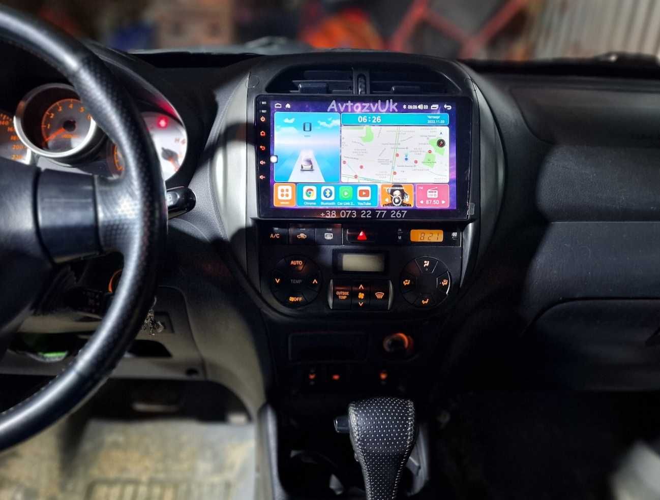 Магнитола RAV4 Toyota RAV 4 GPS DVD USB 2 дин Рав4 CarPlay Android 13