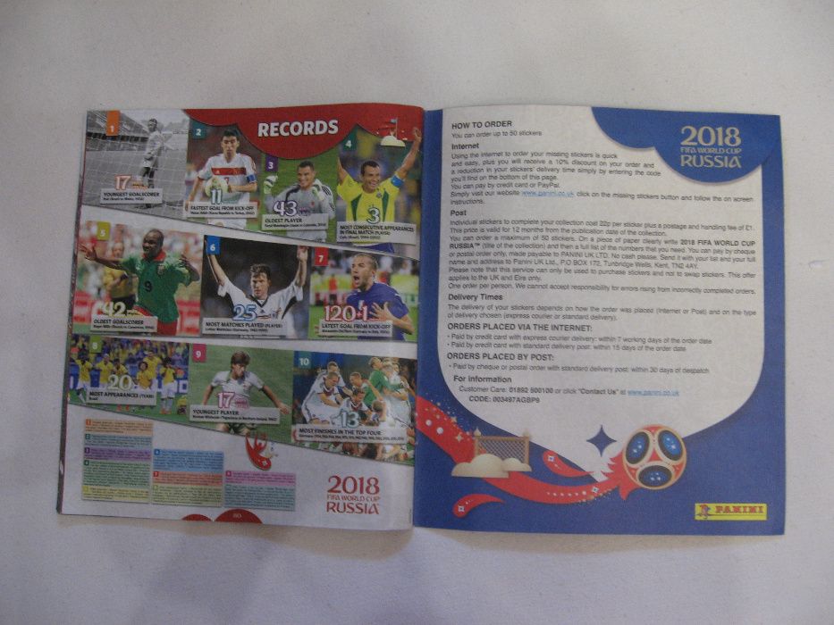 журнал альбом для наклеек PANINI чемпионат мира по футболу россия 2018