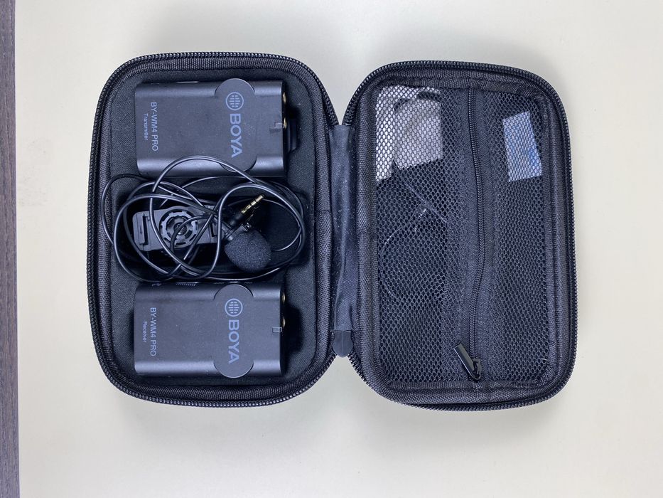 Microfone sem fios 2.4G Lavalier para câmara DSLR Smartphone