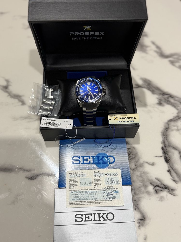 Relogio seiko samurai save the ocean