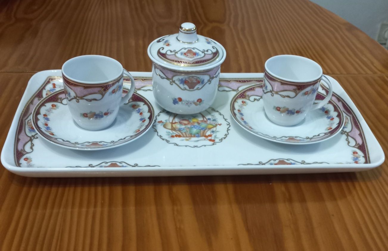 Serviço café 4 peças porcelana Limoges