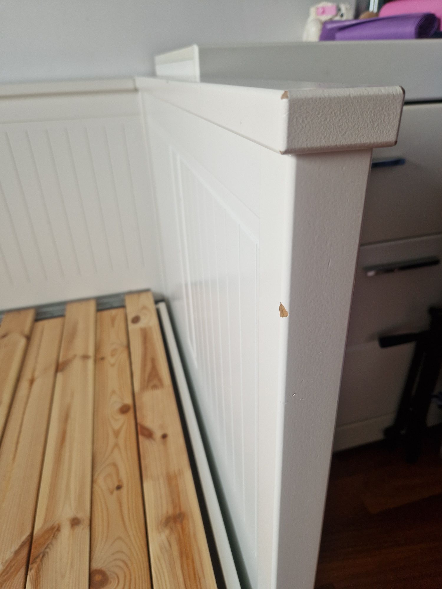 REZERWACJA - Łóżko Hermes Ikea + dwa materace