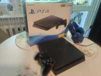 PlayStation PS4 slim jak nowa,idealna, cały zestaw, gry i słuchawki