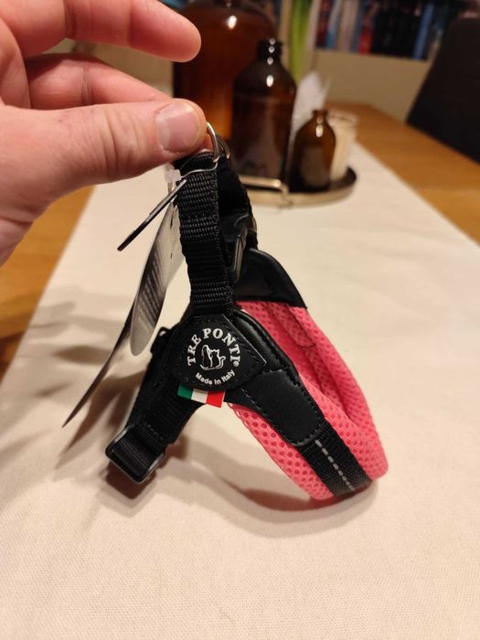 Szelki spacerowe Tre Ponti 32-45 cm różowe - rozmiar 1,5