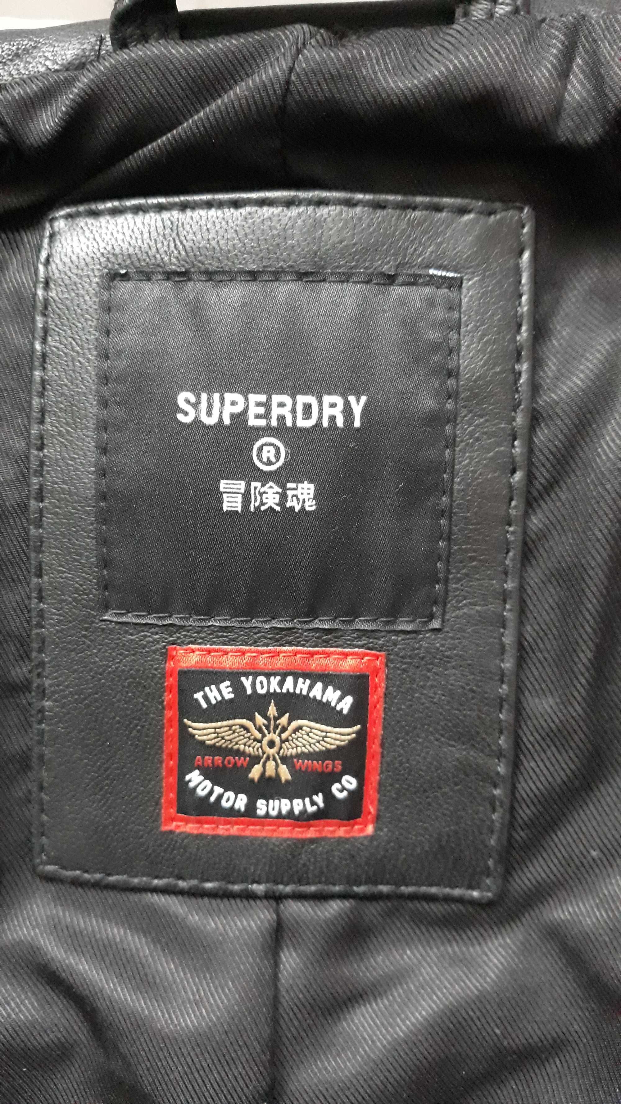 Superdry куpтка женская косуха байкеpская натуpальная кожа