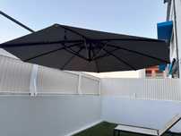 Guarda sol com luz led interior e painel solar