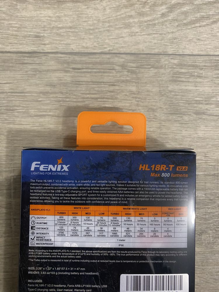 Ліхтар налобний Fenix HL18R-T V2.0 з акумулятором
