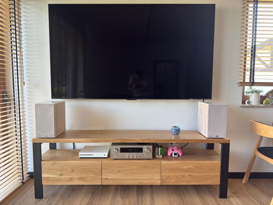 Szafka rtv dębowa 180x50x40