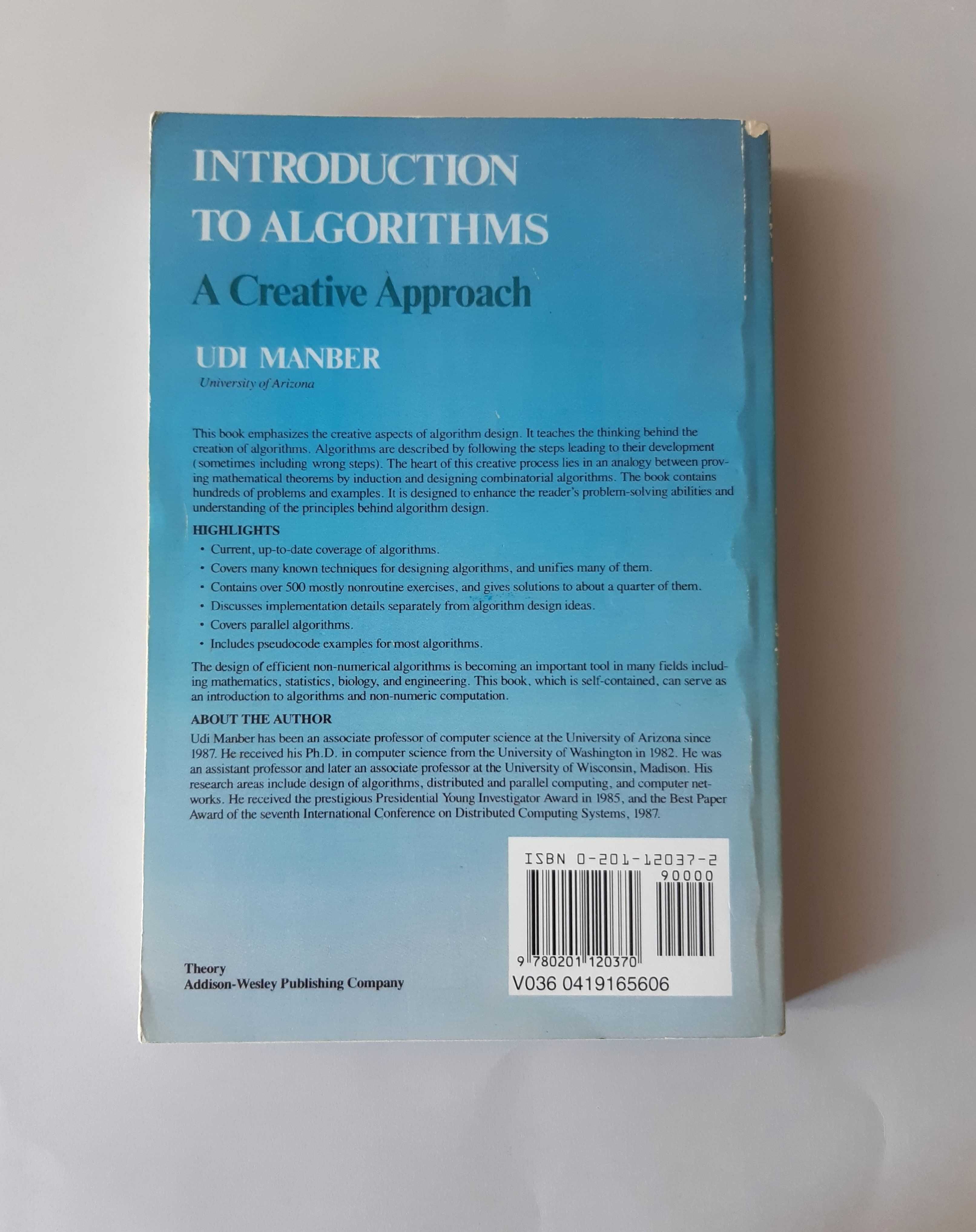 Introduction to Algorithms A Creative Approach Udi Manber