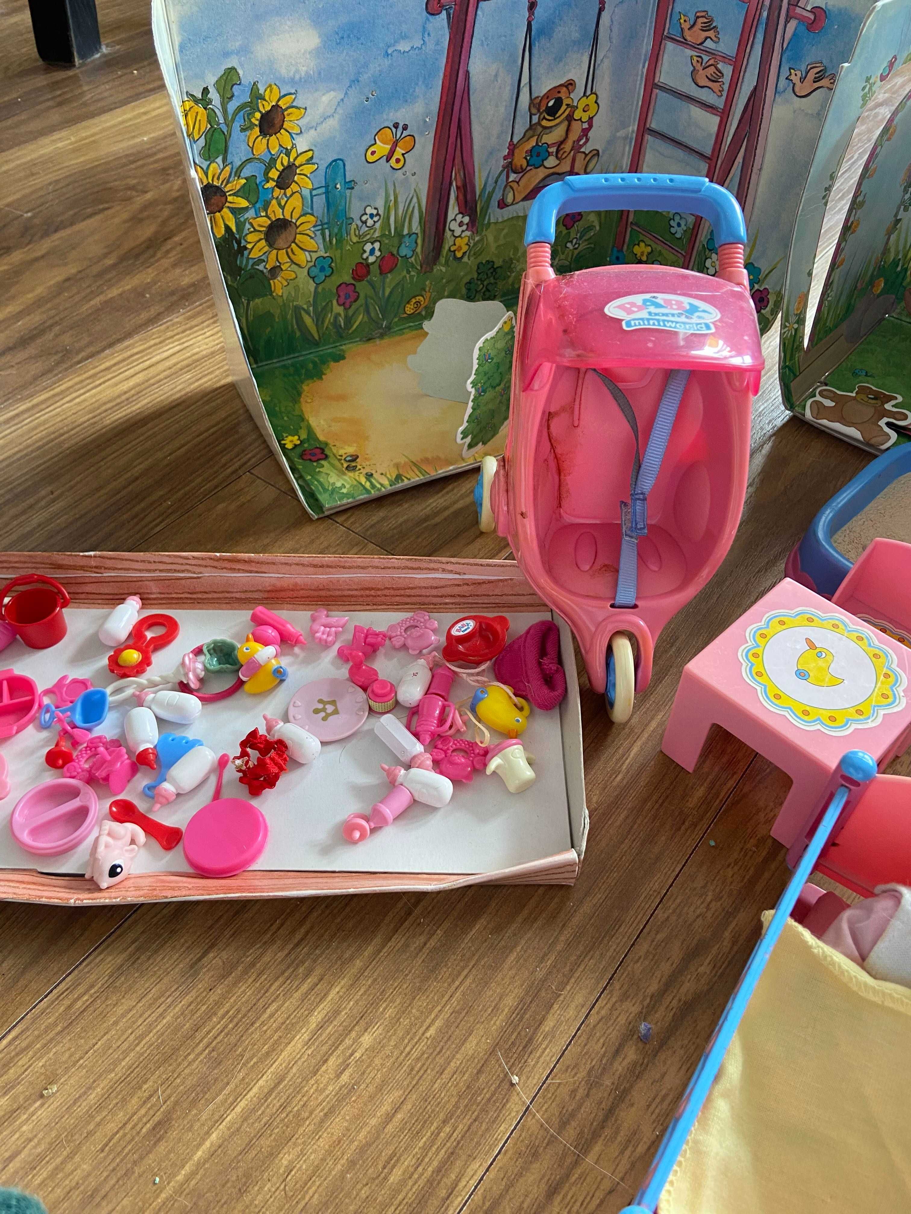 Babyborn zestaw mini laleczek z wyposażeniem domku