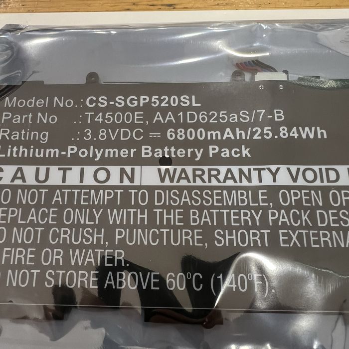 Bateria tablet Samsung 6800mAh 3.8V CS-SGP520SL - NOVO