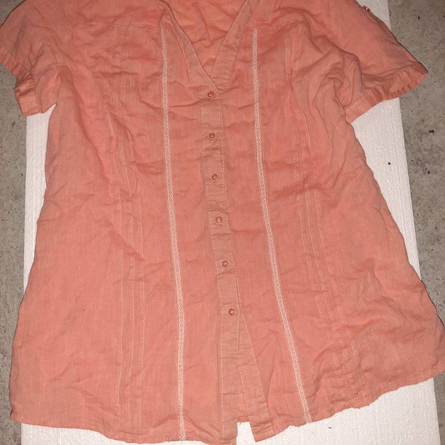 Bluzka r. M/L pomarańczowa koszula krótki rękaw