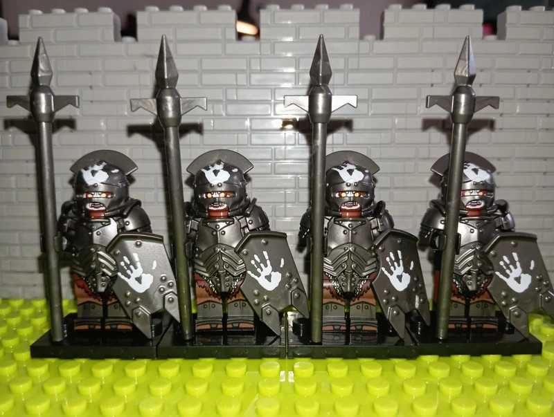 Zestaw 5szt figurki Czarny Ork Uruk Hai! Lotr jak LEGO Castle Hobbit
