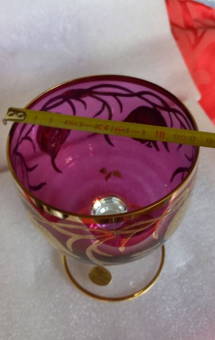 Taça murano pintada