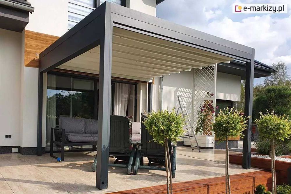 OKAZJA OUTLET – Pergola Luxury 350×350 cm + refleksol + Led + Somfy