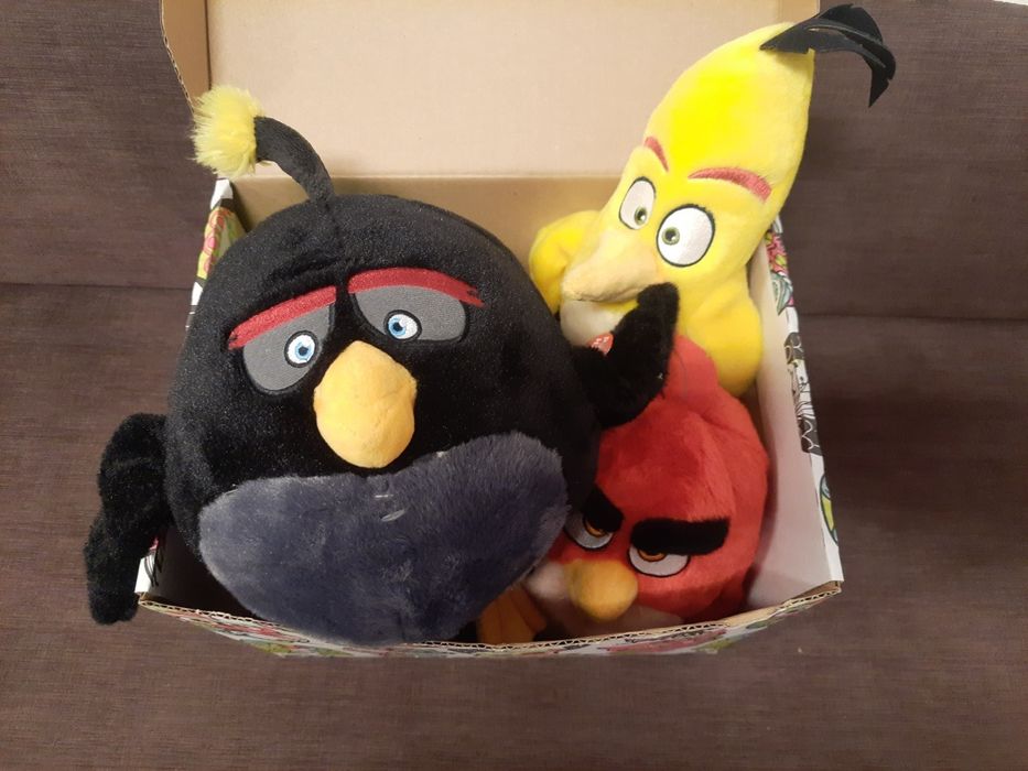 Angry Birds Zestaw 3 zabawek interaktywne pluszaki.