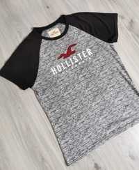 T-shirt Hollister wyszywane logo big print rozmiar M